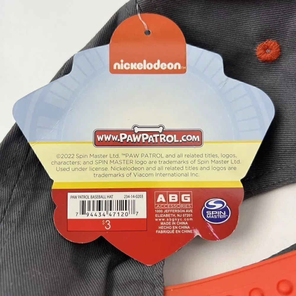PAW PATROL Nickelodeon Kid's Baseball Hat Adjustable Back New with Tags